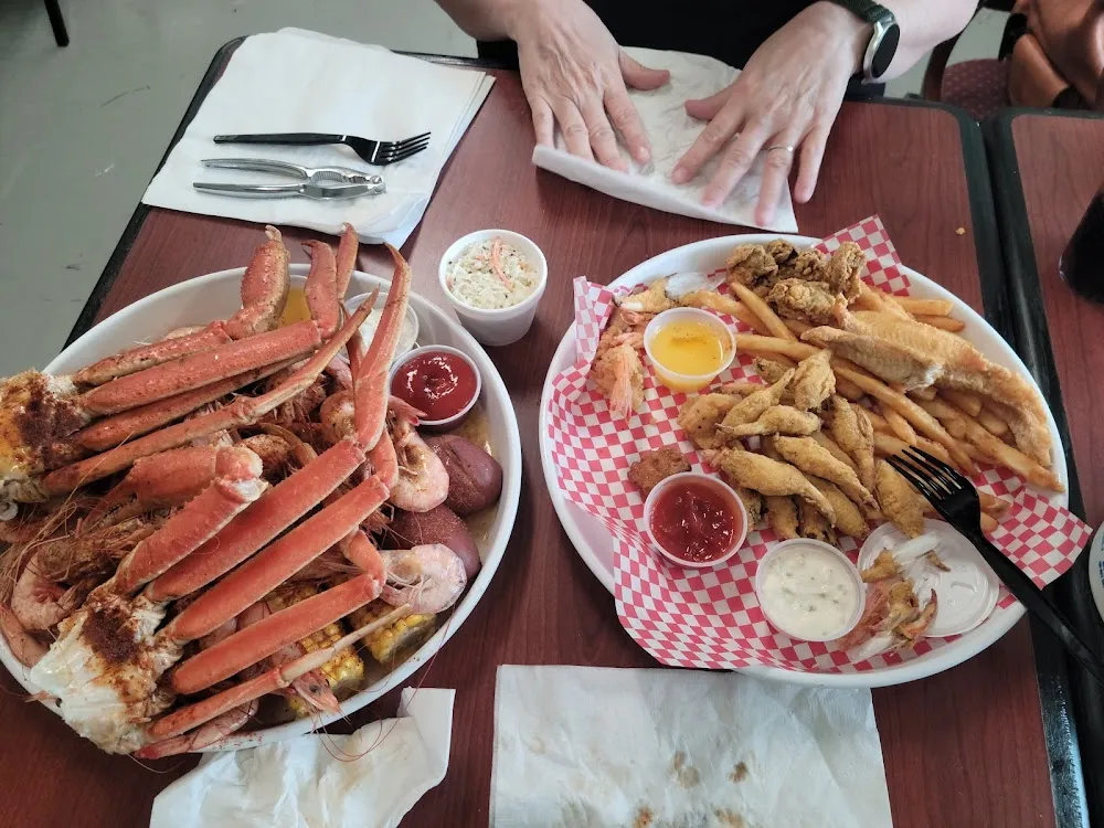 Fried Seafood Platter Steamed Seafood Platter