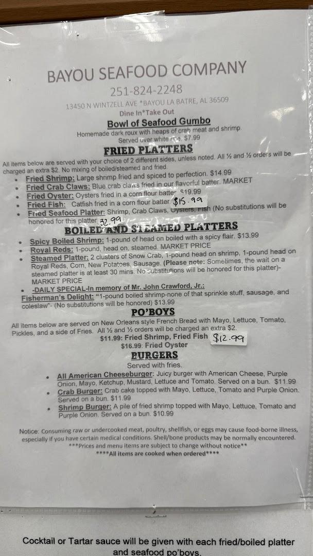 Bayou Seafood Company LLC